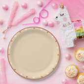 Sand Terrakotta Weiß Tupfen Pappteller (Party)