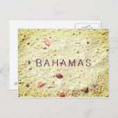 Sand Textured Bahamas Postkarte (Vorne/Hinten)