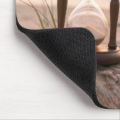 Sand-Timer auf Strand-Treibholz Mousepad (Ecke)