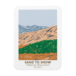 Sand to Snow National Monument Kalifornien Vintage Magnet