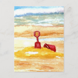 Sand Toys - Sand Castle Gebäude am Strand Postkarte