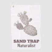 Sand-Trap-Kaktus Golfhandtuch (Vorderseite)