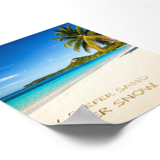 Sand über Schnee Poster (Ecke)