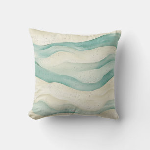 Sand- und Aquarell-Wasser-Abstrakte Schleife Kissen