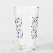 Sand und blaue Strandfarbpunkte Glas (Rechts)