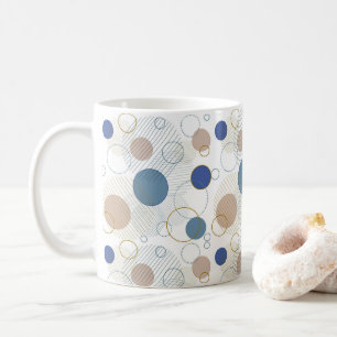 Sand- und Blaue Strandfarbpunkte Kaffeetasse