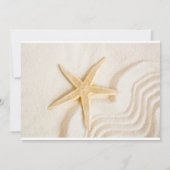 Sand und die natürliche, neutrale Farbe der Sterne Einladung (Rückseite)