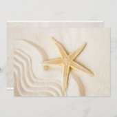 Sand und die natürliche, neutrale Farbe der Sterne Einladung (Vorne/Hinten)