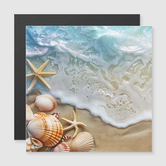 Sand und Meer Magnetkarte (Vorne/Hinten)