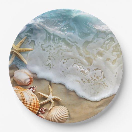 Sand und Meer Pappteller (Vorderseite)