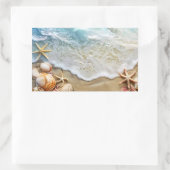Sand und Meer Rechteckiger Aufkleber (Tasche)