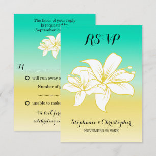 Sand und Meer Ziel Farbverlauf RSVP Einladung