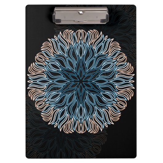 Sand- und Meeres-Mandala Klemmbrett (Vorderseite)