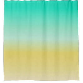 Sand und Meeresfarbe Ombre Duschvorhang