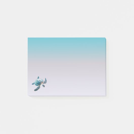 Sand- und Meeresschildkröten Post-it Klebezettel (Vorderseite)