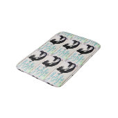 Sand- und Meerfrüchte-Muster Badematte (Schrägansicht)