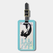 Sand und Meerjungfrau Gepäckanhänger (Vorderseite vertikal)