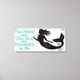 Sand und Meerjungfrau gepackte Leinwand