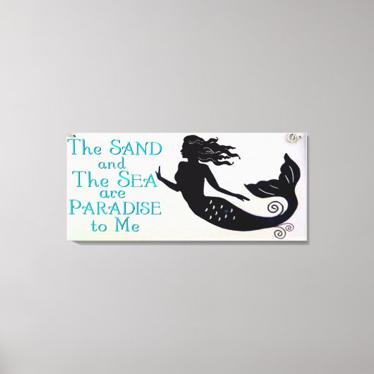 Sand und Meerjungfrau gepackte Leinwand (Vorderseite)