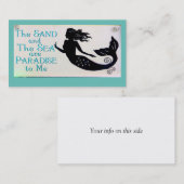 Sand- und Meerjungfrau-Visitenkarte Visitenkarte (Vorne/Hinten)