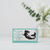 Sand- und Meerjungfrau-Visitenkarte Visitenkarte (Stehend Vorderseite)