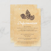 Sand und Muscheln/Beach-Hochzeitskarte Begleitkarte (Vorne/Hinten)
