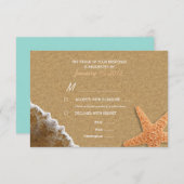 Sand und Muscheln Beach UAWG mit Mahlzeiten Option RSVP Karte (Vorne/Hinten)
