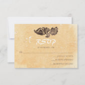 Sand und Muscheln/Beach Wedding UAWG RSVP Karte (Vorderseite)