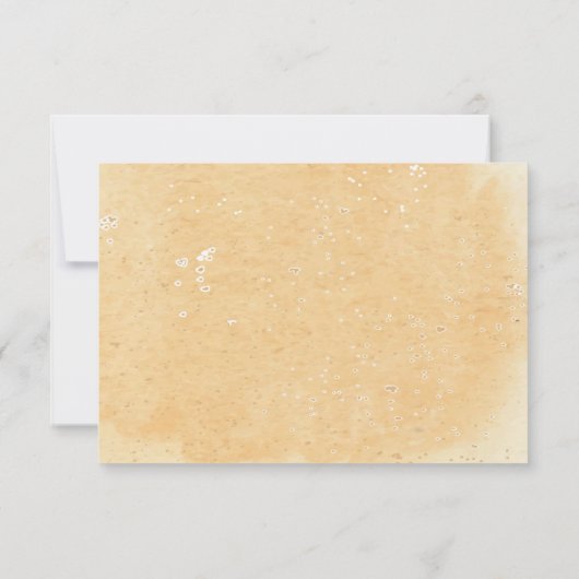 Sand und Muscheln/Beach Wedding UAWG RSVP Karte (Rückseite)