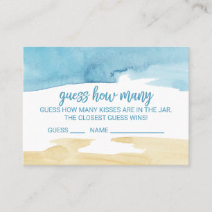 Sand und Sea Guards Wie viele Kisses Game Cards Platzkarte