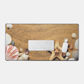Sand und Seashells Schreibtischunterlage (Tastatur & Maus)