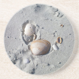 Sand und Seashells-Untersetzer Getränkeuntersetzer