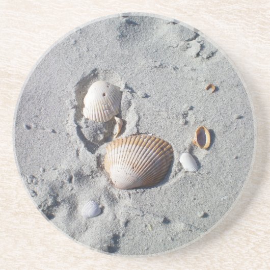 Sand und Seashells-Untersetzer Getränkeuntersetzer (Vorne)