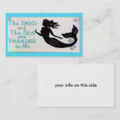 Sand- und Seemeerjungfrau-Visitenkarte Visitenkarte (Vorne/Hinten)