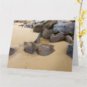 Sand und Steine Karte (Gelbe Blume)