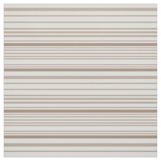 Sand und weiße Leinenstreifen Stoff (Muster)