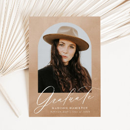 Sand Watercolor Arch Foto Abschluss Ankündigung