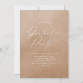 Sand Watercolor Arch Foto Graduation Party Einladung (Rückseite)