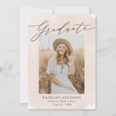 Sand Watercolor Wash 4 Foto Abschluss Ankündigung (Vorderseite)