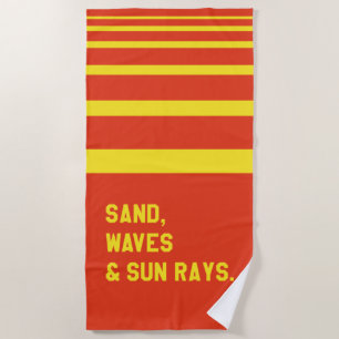 Sand, Wellen und Sonnenstrahlen Strandtuch