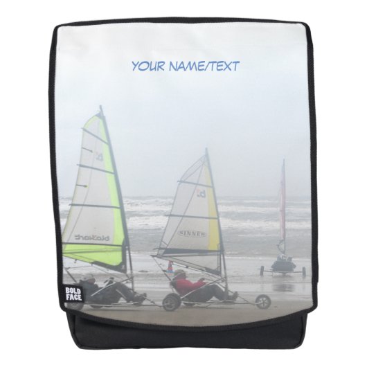 Sand Yachting Cust. Erwachsenen Rucksack (Vorderseite)