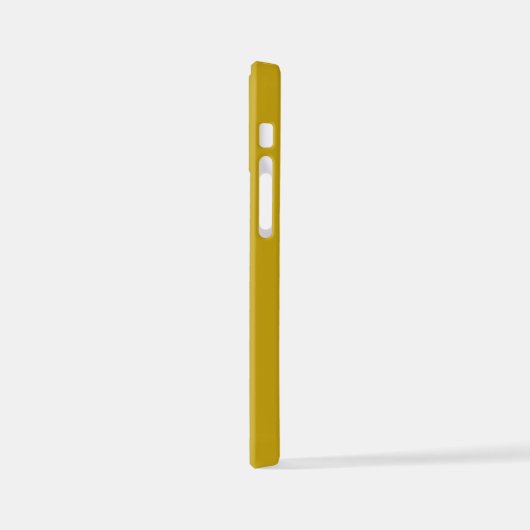 Sand yellow Shadow Monogram initials with name iPhone Hülle (Linke Seite)