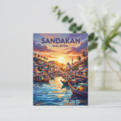 Sandakan Malaysia Postkarte (Stehend Vorderseite)