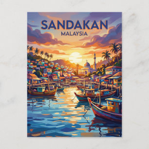 Sandakan Malaysia Postkarte