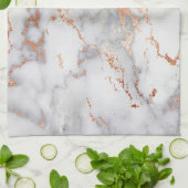 Sandakzente und Abstraktes Weiß-Muster Geschirrtuch (Gefaltet)