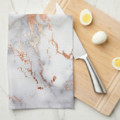 Sandakzente und Abstraktes Weiß-Muster Geschirrtuch (Viertel Falte)