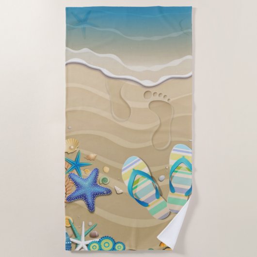Sandal Beach Strandtuch (Vorderseite)