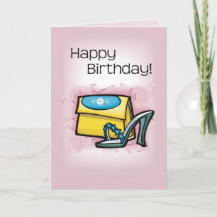 Sandal Gelber Handtasche, Pink Geburtstag Karte