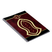 Sandale des Propheten (rot) Marmor & Gold Notizblock (Rechte Seite)