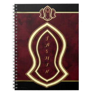 Sandale des Propheten (rot) Marmor & Gold Notizblock